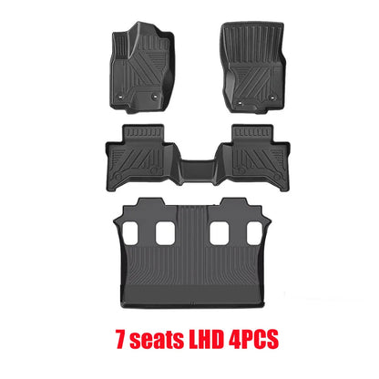 Floor Mats Waterproof Anti-Slip For Toyota Land Cruiser Prado 250 J250 LC250 All Weather Front Rear Cargo Liner Mat 2024 2025