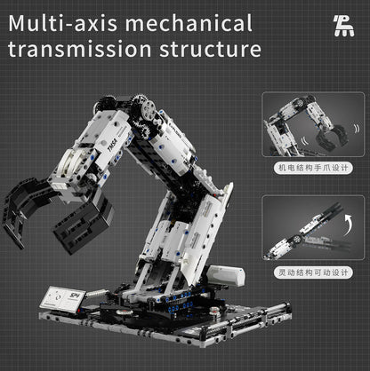 Multi-Axis mechanical Arm Programmable Building Blocks 5 in 1 robot Remote Control toys Interactive STEM Learning children gift