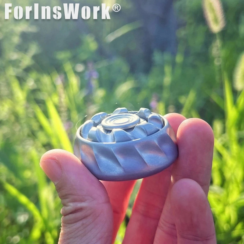 Ryan EDC THE WAVE PRO Stainless Steel Wind Chime Coded Linked Ratchet Spinning Top Fidget Hand Spinner