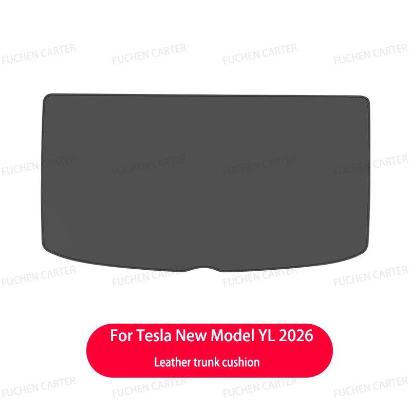 For Tesla NEW ModelYL2026 Leather Front Rear Door Sill Protector Threshold Strip Anti-kick Guard Panel Waterproof Pad Accessorie