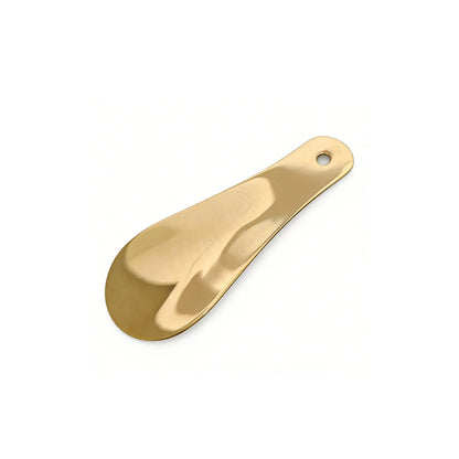 Pure Copper Straight-handle Hanging Comfortable Shoehorn Portable for Home Use Metal Smooth Durable and Sturdy Shoehorn