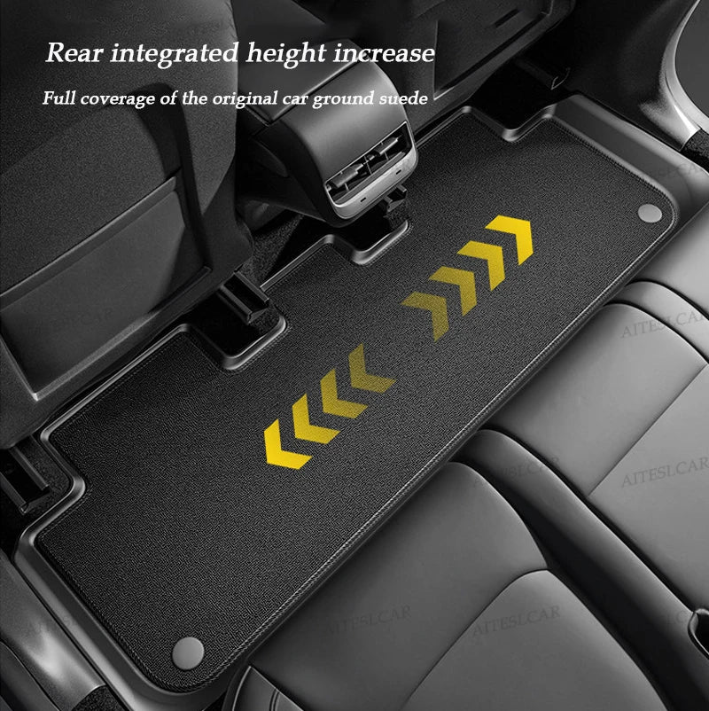 For Tesla Model Y L Launch 2026  Juniper 2025+ TPE Car Floor Mats  pedals Luggage Trunk Mat Set Four Seasons Waterproof Anti-s