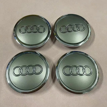4pcs Audi Wheel Center Cap Hub Covers 60mm-135mm Car Styling Badge Auto Accessories Compatible with A3 A4 A5 A6 A7 S4 Q7 Q3