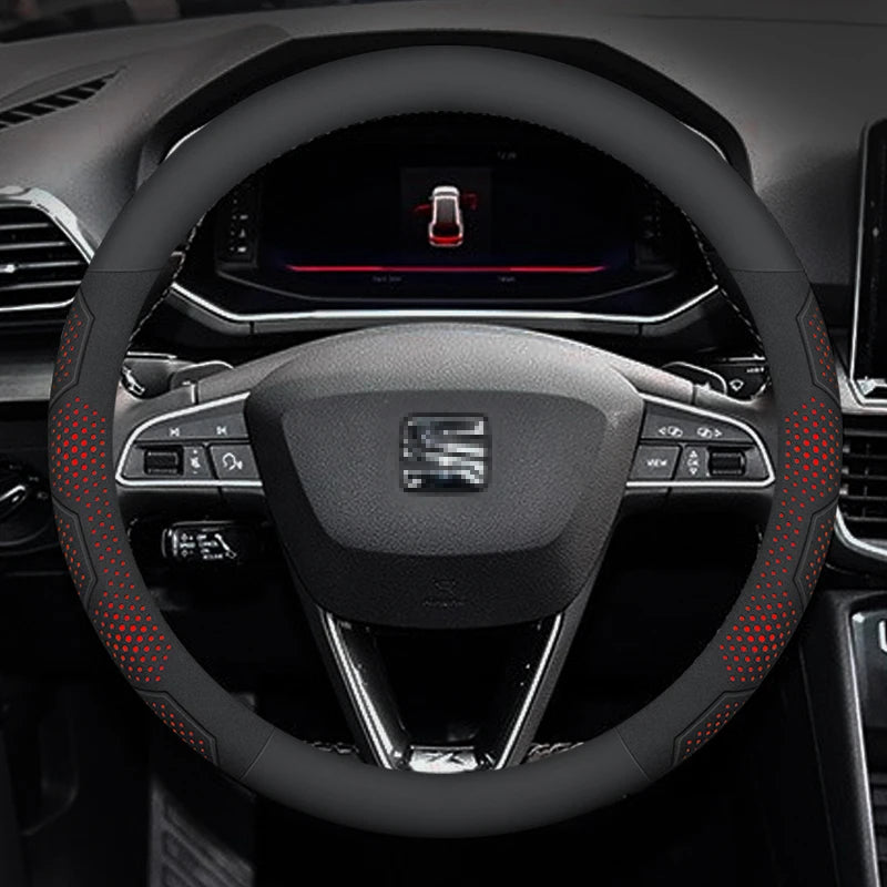 Applicable to SEAT Leon Ibiza FR 2 Ateca Arona Exeo Arosa Tarraco Mii. Breathable perforatedcar steering wheel cover. Automotive