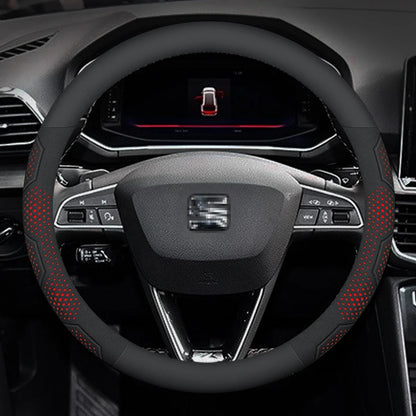 Applicable to SEAT Leon Ibiza FR 2 Ateca Arona Exeo Arosa Tarraco Mii. Breathable perforatedcar steering wheel cover. Automotive