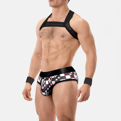 Men's Sexy Muscle Shoulder Straps Elastic Band Harness Chest Bodybuilding Straps Fashion Elastic Fun Decorative Shoulder Strap