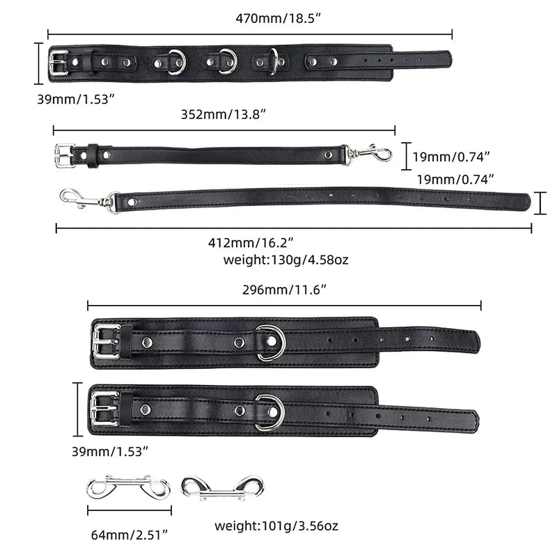Alternative Sexual Couples Kit Metal Anal Hook Harness Necklace Bondage Handcuffs BDSM Sex Toys for Women Sadomasochism Accessor