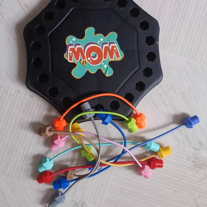 Rope Untangling Game Sturdy Elastic Cords String Untangling Test String Brain Teaser Board Interactive Play for Classroom, Party