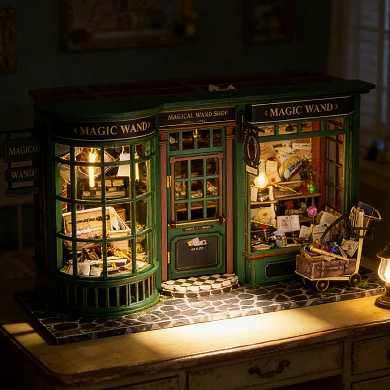 Magical Doll House Miniature DIY Assembly Building Model Kit Small Room Production with Home Bedroom Decoration Toys
