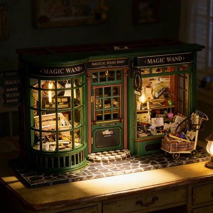 Magical Doll House Miniature DIY Assembly Building Model Kit Small Room Production with Home Bedroom Decoration Toys