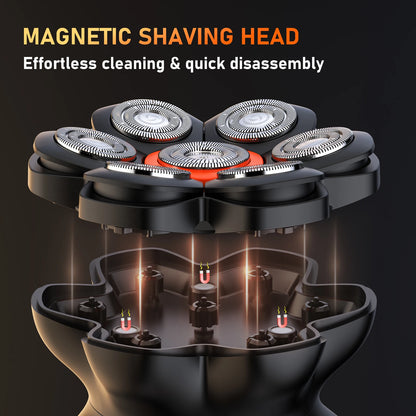 MAXGROOM 7D Head Shavers for Bald Men Wet/Dry Electric Shaver Hair Trimmer USB Rechargeable LED Display Waterproof Beard Trimmer