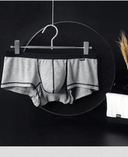 6Pack Mens Boxer Briefs Low Rise Boxers Breathable Single Layer U Convex Pouch Mens Underwear