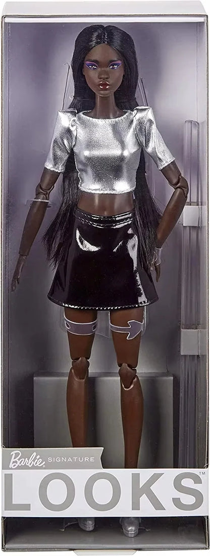Authentic Barbie Looks Series Fashion Collection Dolls Black High Sister Collection Items Girls' Social Multi Joint Play Toys