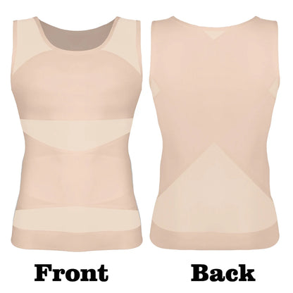 Men Body Toning Vest Slimming Body Shaper Corrective Posture Belly Control Compression Shirt Modeling Underwear Corset