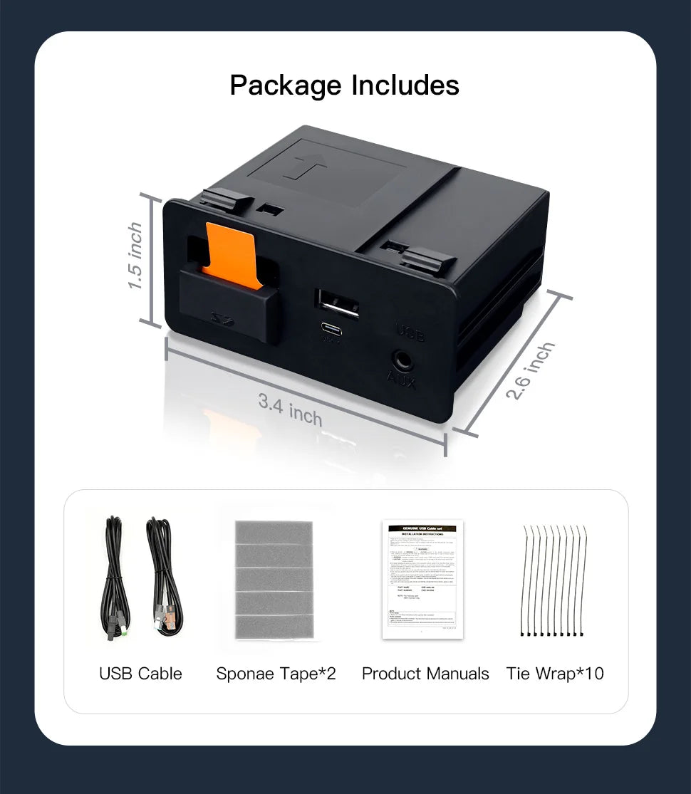 Wired or Wireless carplay Android auto type-c Adapter For Retrofit Mazda 2 3 6 CX3 CX5 CX8 CX9 MX5 USB HUB unit TK78669U0C Kit