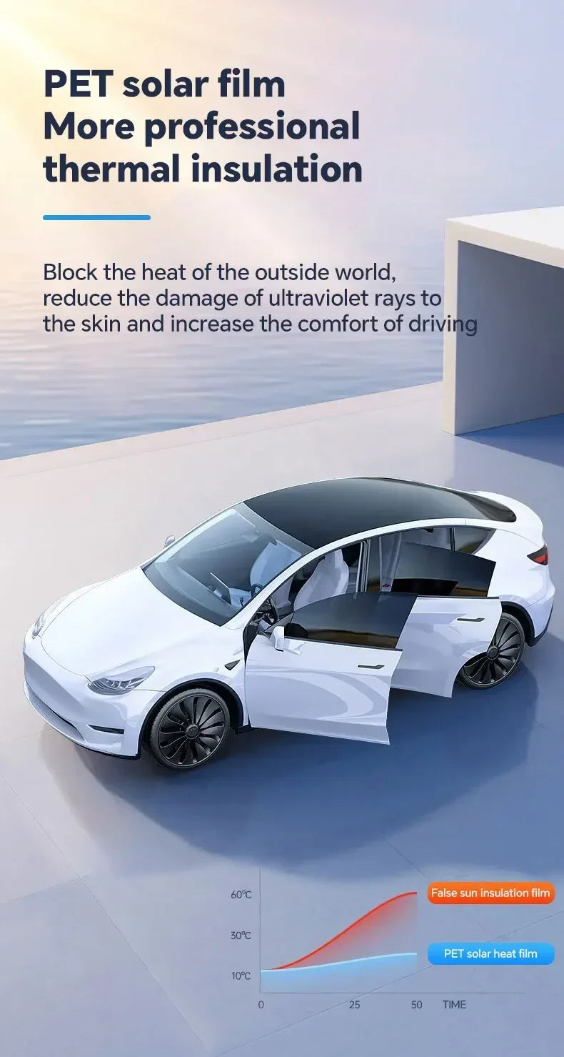 for Tesla Model 3 UP Pre-cut Car Window Privacy Tint Film Solar UV Protector Mirror Films Summer Accessories Windshield Stickers