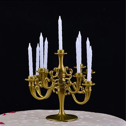 1Pcs 1:12 Dollhouse Mini Table Candle Candlestick Christmas Birthday Party Scene Home Ornament