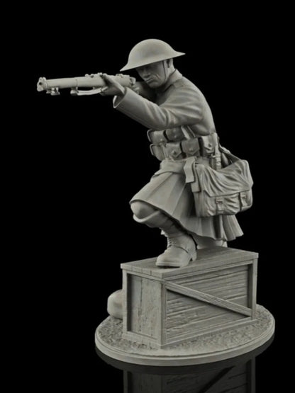 75MM Resin Figure Unpainted Model Kit, Military theme, Scottish Infantry, Unassembled and unpainted GK,