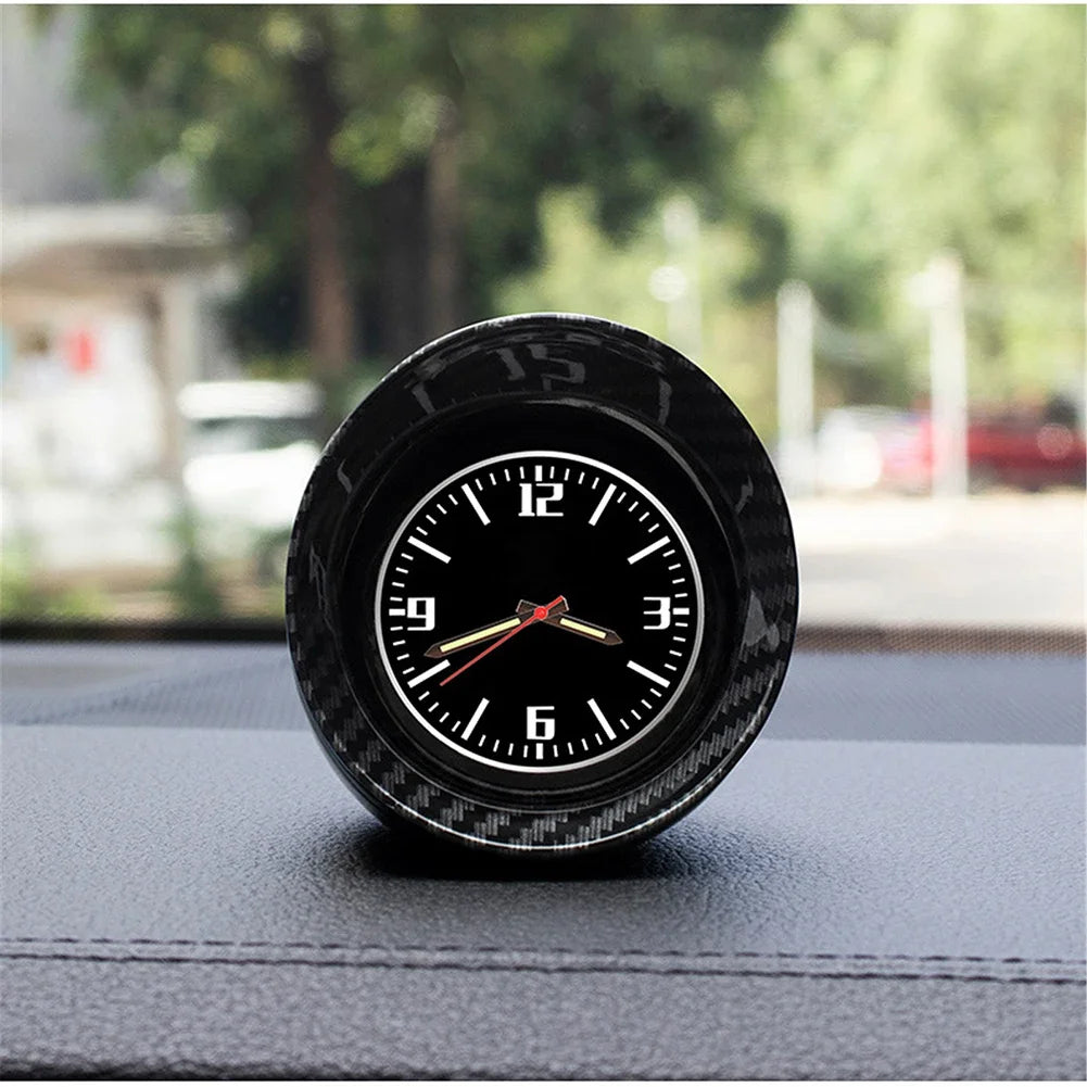 Luminous Quartz Clocks Carbon Fiber Car Styling Watch Auto car electronics MIni Dashboard Clock car accessories waterproof clock
