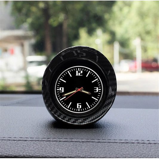 Luminous Quartz Clocks Carbon Fiber Car Styling Watch Auto car electronics MIni Dashboard Clock car accessories waterproof clock