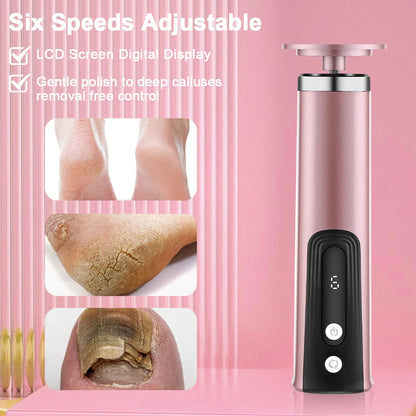 Wireless Electric Foot Grinder Rechargeable Foot Callus Remover Feet File Heel Dead Skin Removal Professional Pedicure Tool