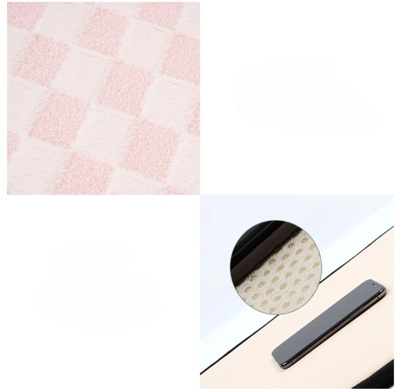 Pink Car Seat Cushion Covers Winter Thick Warm Anti-Slip Plush Comfortable Simple Design Car Seat Cover Seat Accessories