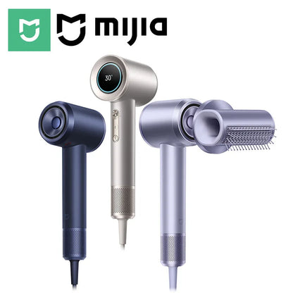 MIJIA High Speed Water Ion Hair Dryer Pro,120K RPM 72m/s Fast Dry Negative Low Noise,Smart Temperature CN Version With Adapter
