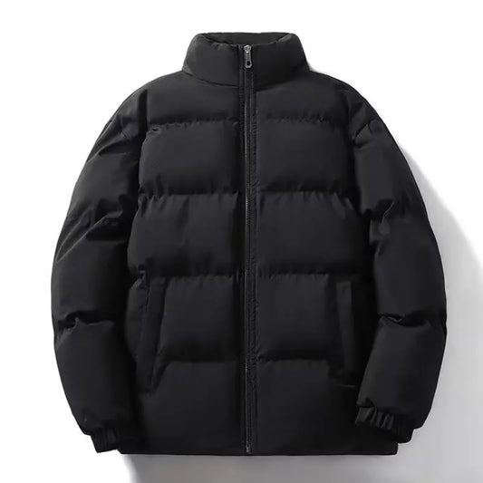 Down cotton jacket men's season new trendy brand double-sided wear stand up collar thick warm jacket plus size cotton jacket