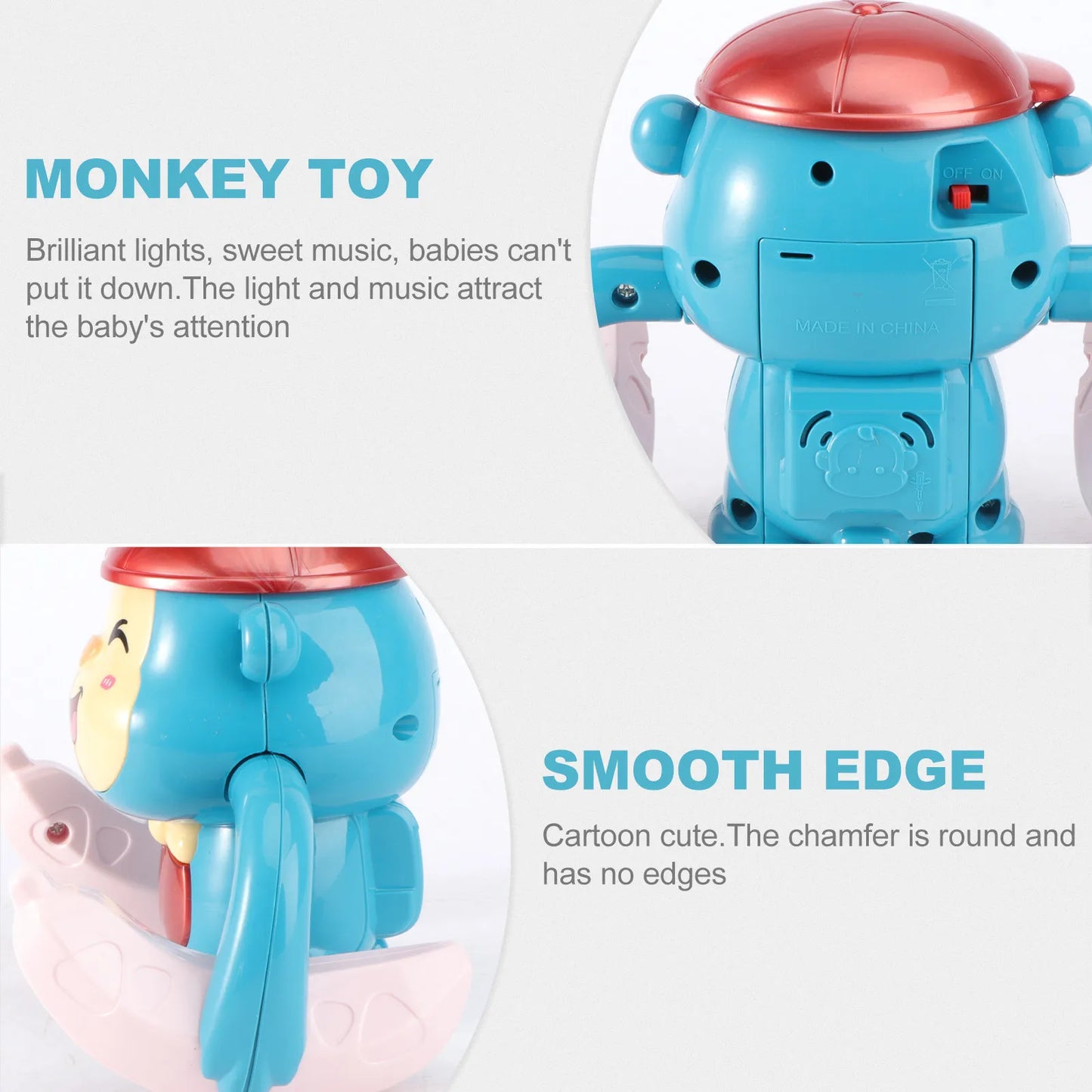 1Pcs Electric Tumbling Monkey Plaything Cartoon Baby Sing Dance Early Education Fun Interactive Child Amusing Musical Light Up