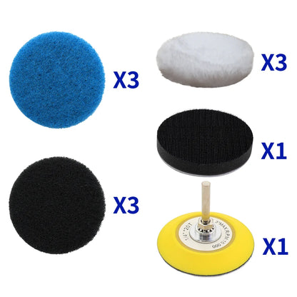 39PCS 3 Inch Car Headlight Restoration Kit, 75mm Car Polishing Sanding Discs with 1/4 Inch Shank Backing Pad, Scouring Pads