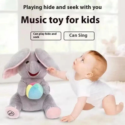 Hide-and-seek Musical Elephant Plush Toy Flapping Ears With Cheerful Songs Elephant Soft Soothing For Babies Gift 2026