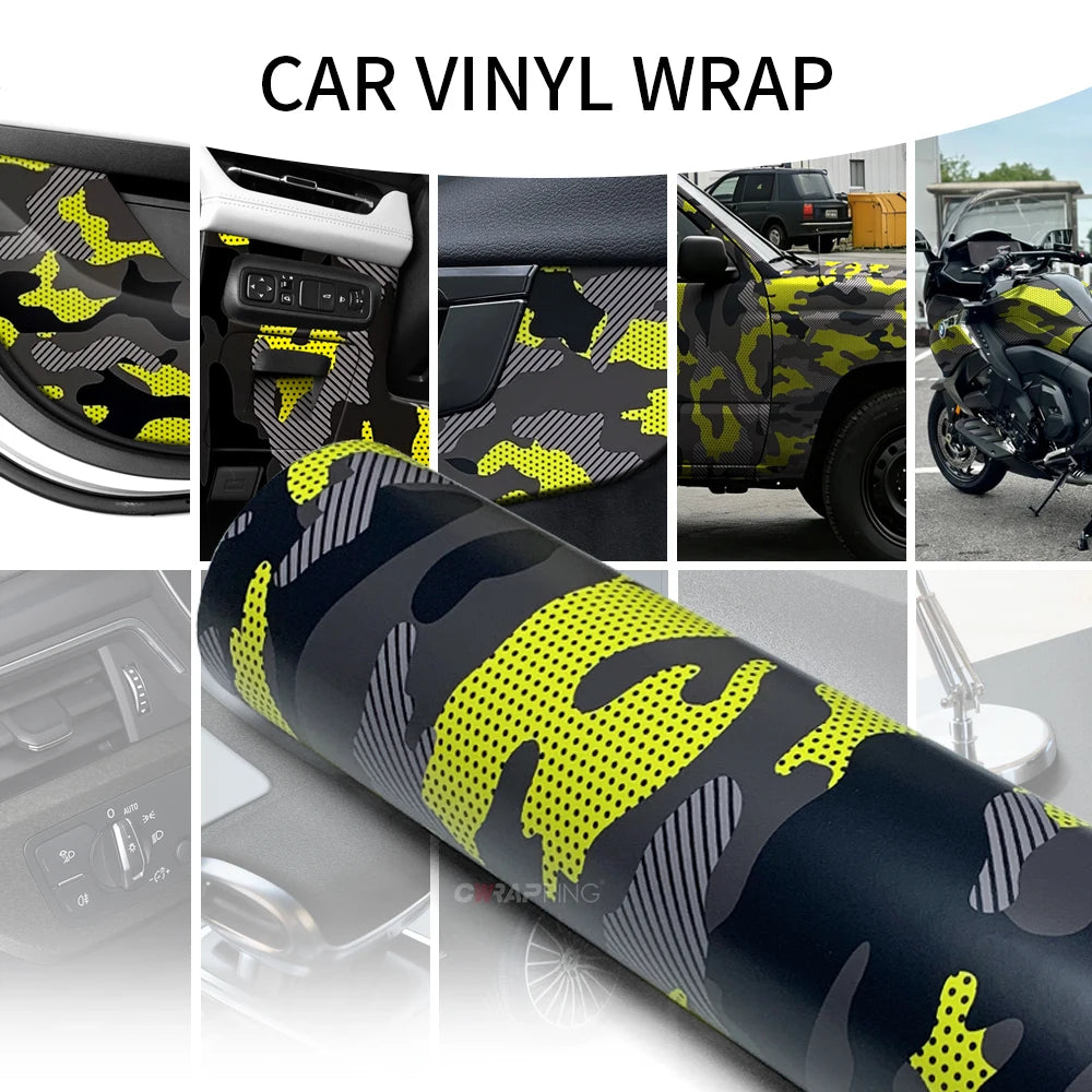 Vinyl Wrap Car Sticker Camouflage Film External Car Stickers Auto Outdoor Accessories Motorcycle Helmets Vehicle Decoration Foil