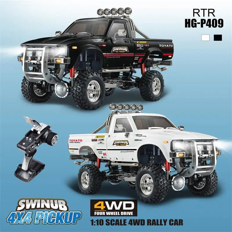 P409 2.4g Full Proportional Remote Control Adapts To Various Road Conditions, Four Wheel Drive Off Road Simulation Truck Model