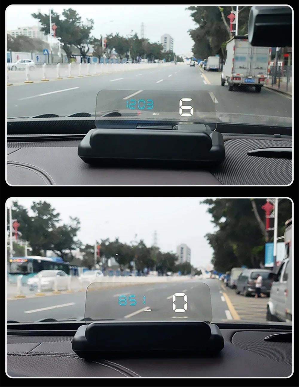 C500 BLUE OBD /T900 GPS HUD Gauge Display Car Head Up Display LCD Car Turbo Gauge Digital Odometer Universal Speed On-board Comp