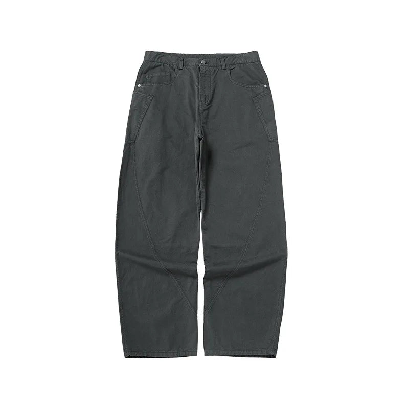 Custom LOGO Men's Scimitar Cargo Pants 2025 Winter 100% Cotton American Vintage BoxyFit Slacks