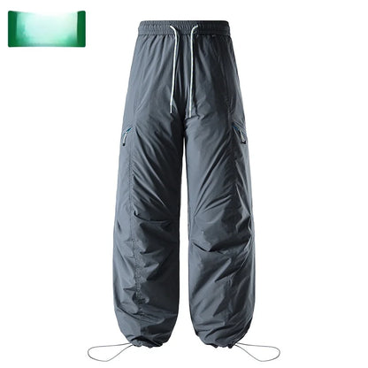 Thickened Duck down Men's Trousers Autumn Winter Warmth Workwear Loose Fit 90 White Duck down Filling Windproof Pants