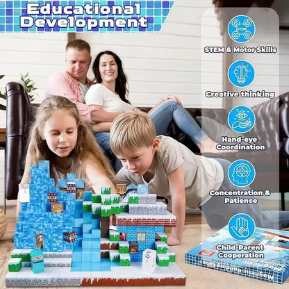 Magnetic Building Blocks Mine World Magnet Cube for Stacking Construction Set Educate Sensory Toys Kids Boys Girls Ages 3+ DIY