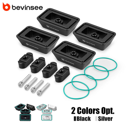 BEVINSEE Billet Aluminium Jack Pad Adapter Set for BMW E46 320d 320i 325i 330i 330d X3 E83 Z4 E85 E89 E86, Replace 51717065919