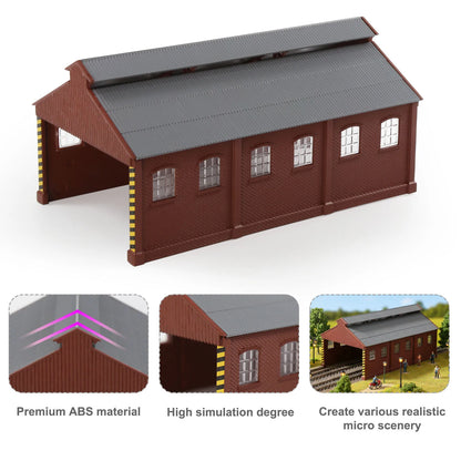 Evemodel JZN5531 N Scale 1:160 Not-built Loco Maintenance Building Service Shop for Model Railroad