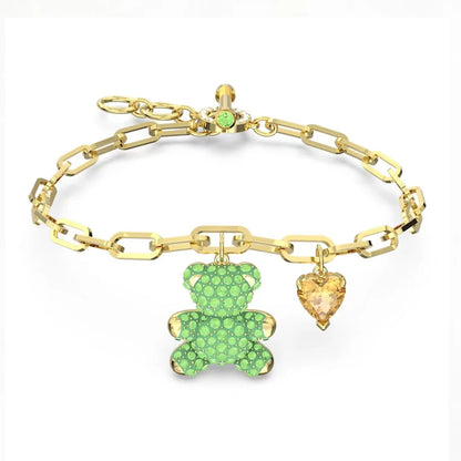 New Shoe Double layer Braided Rope with Diamonds Bear Bracelet, Sunflower Adjustable Bracelet, Romantic Jewelry Gift