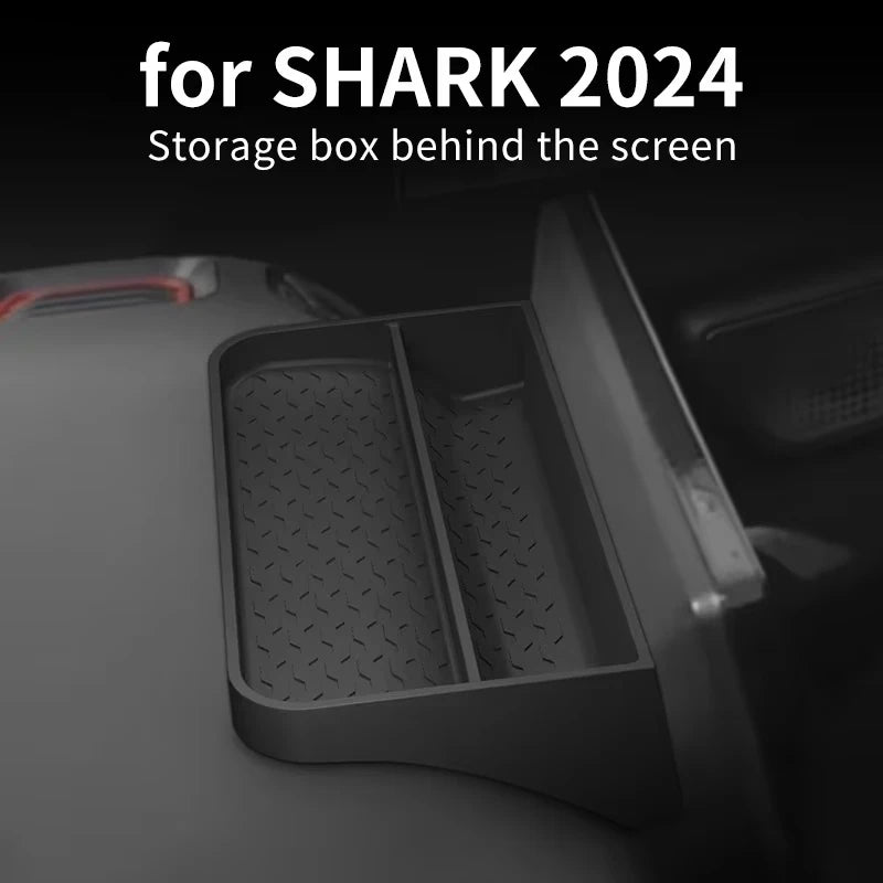 For BYD Shark 6 2024 2025 Car Behind Instrument Screen Silicone Storage Box Phone Holder Anti-slip Organizer Box Car Accessories