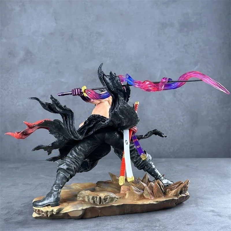 One Piece Roronoa Zoro Double Head Sculpt Gk Statue Anime Action Figure Collectible Model Desktop Ornament For Anime Fans