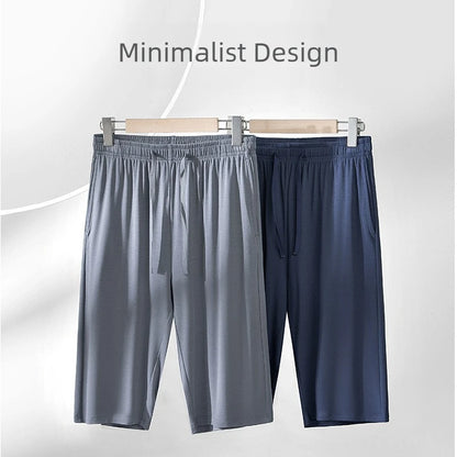 Men's Ultra Fine Modal Pajamas Set Short Sleeves Comfortable Spring Summer Luxury Sleepwear Loungewear for Men