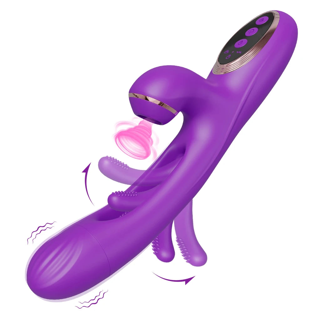 Sucking Flapping Vibrator for Women Clitoris G Spot Stimulator Dildo Tapping Vagina Massager Vibrating Adult Female Sex Toys