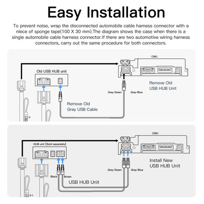 Wired or Wireless carplay Android auto type-c Adapter For Retrofit Mazda 2 3 6 CX3 CX5 CX8 CX9 MX5 USB HUB unit TK78669U0C Kit