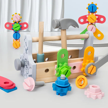 Montessori Wooden Carpenter Tool Set Toy Take Exercise Children Daily Practical Life Skill Toys Early Educational Game Toys Gift