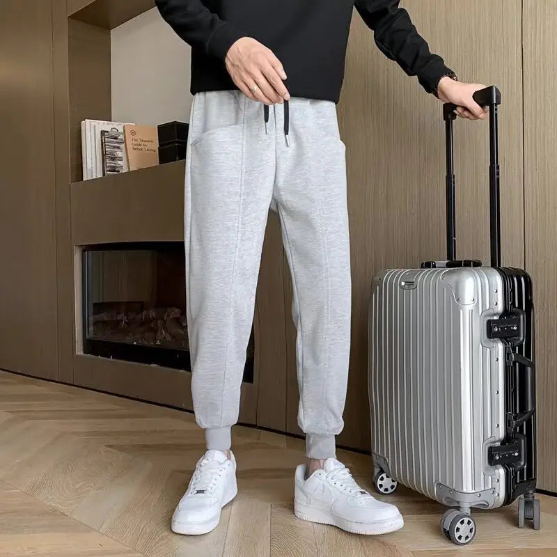 Man Sports Pants Plain Joggers Harem Plus Big Size Retro Fashion Trousers Elegant Autumn Winter High Quality Sweatpants for Men