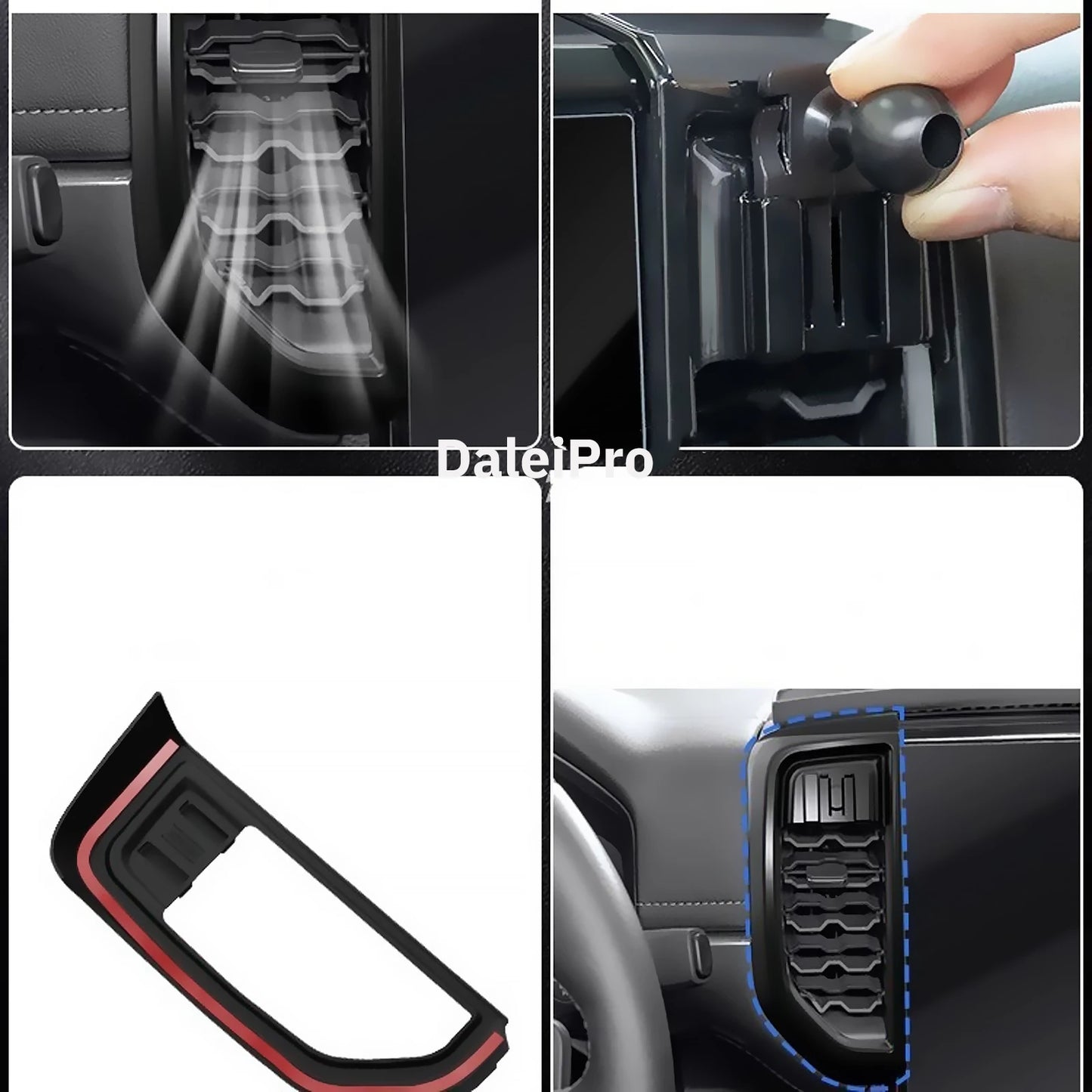 For Ford Everest 2023 2024 2025 Car Phone Holder Car Wireless Charging Mount Custom Designed Dual Phone Holder Base Accessories