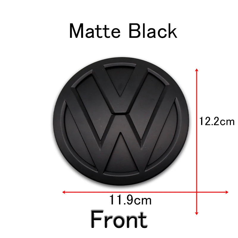 1Pc For Volkswagen Polo Car Emblem Logo With VW Polo 2014 2015 2016 2017 2018 Car Logo 122mm Front Bonnet Hood 110mm Rear Trunk