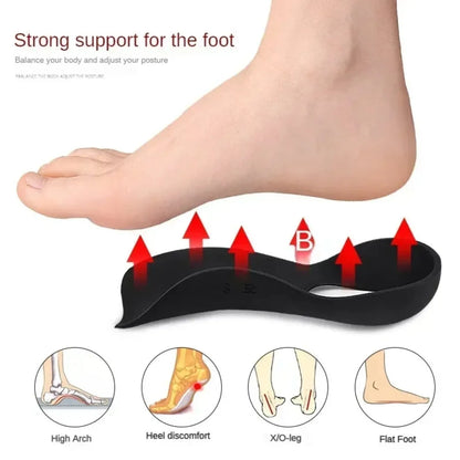 Flat Foot & O-Leg Correction Insoles | Orthopedic Arch Support Insert | Plantar Fasciitis Pain Relief | Unisex Breathable Foot C
